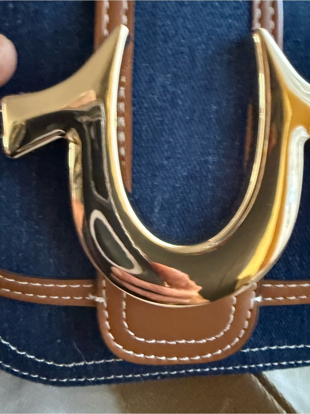 True Religion Dark Denim Crossbody Bag - Picture 8 of 8